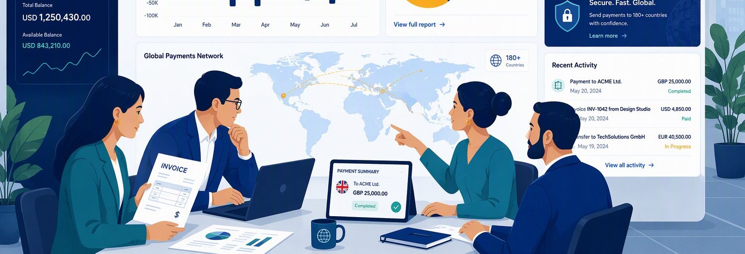 Business payments dashboard
